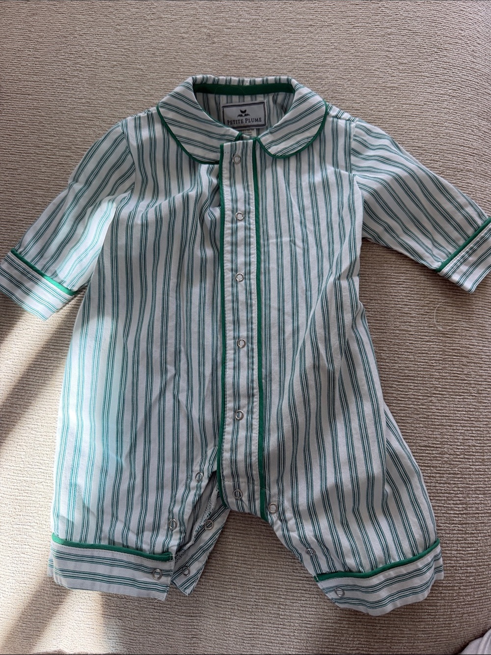 Petite Plume Baby's Twill Classic Romper